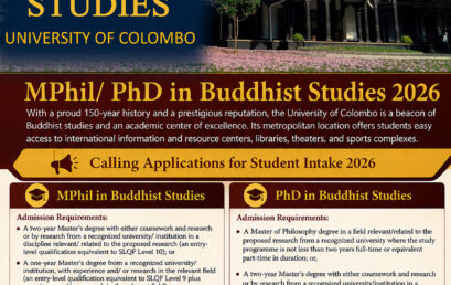 MPhil/PhD in Buddhist Studies
