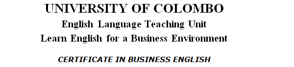 Certificate in Business English