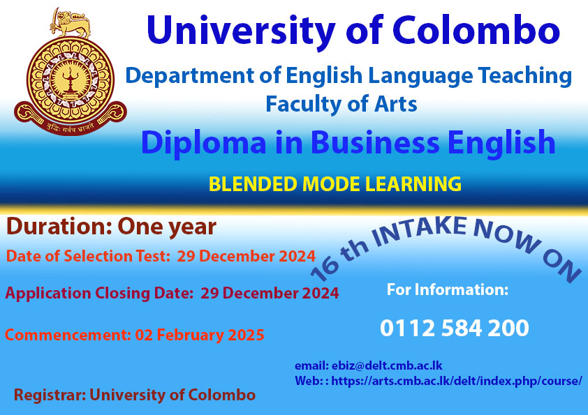 Diploma in Business English Course – 16th Intake