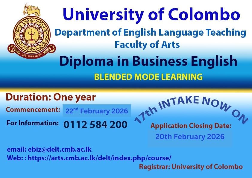 Diploma in Business English Course – 17th Intake