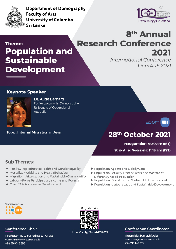 8th Annual Research Conference – (DemARS 2021 )-  28th Oct.
