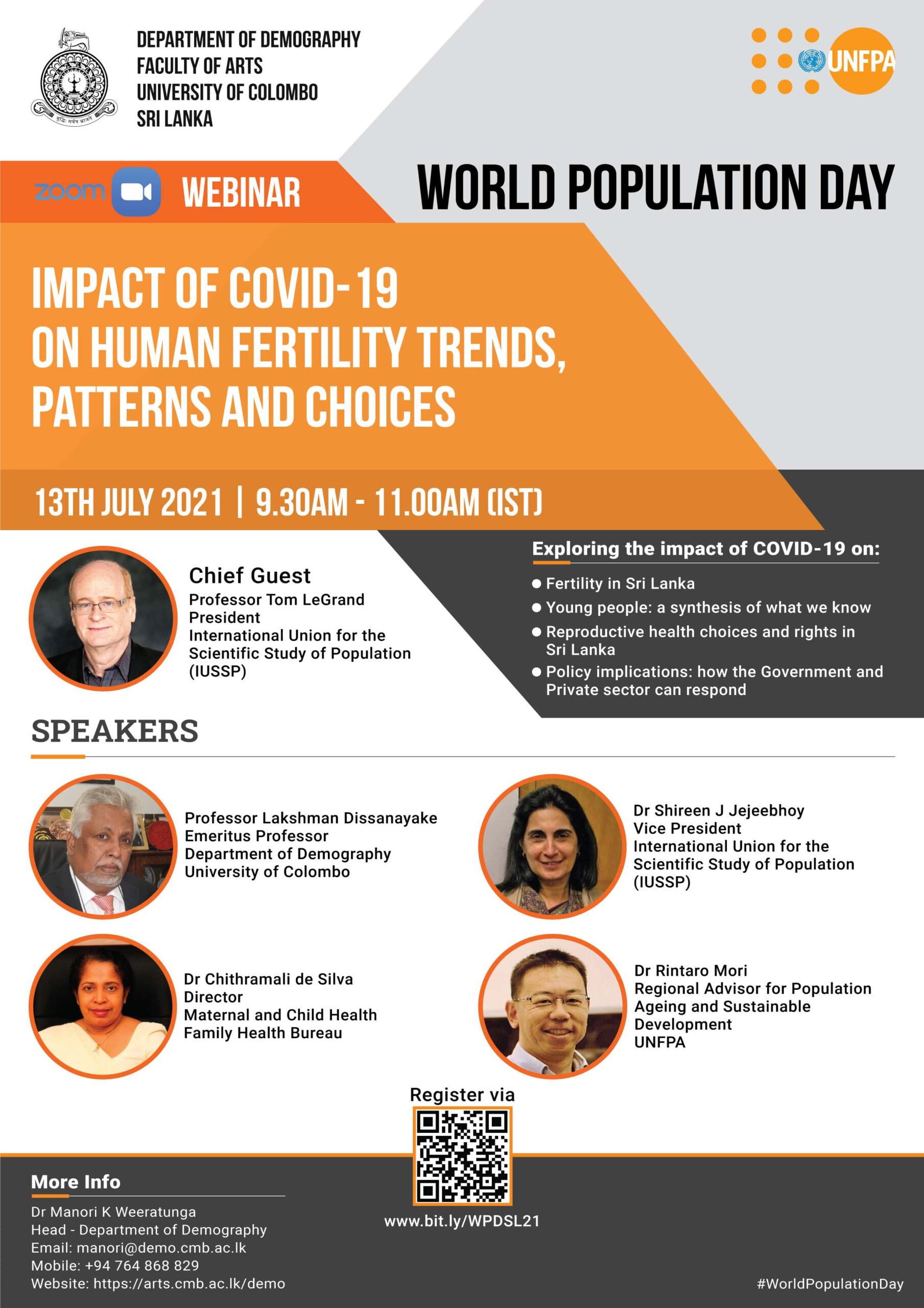 Webinar on Impact of COVID-19 on Human Fertility Trends, Patterns & Choices – 13th July