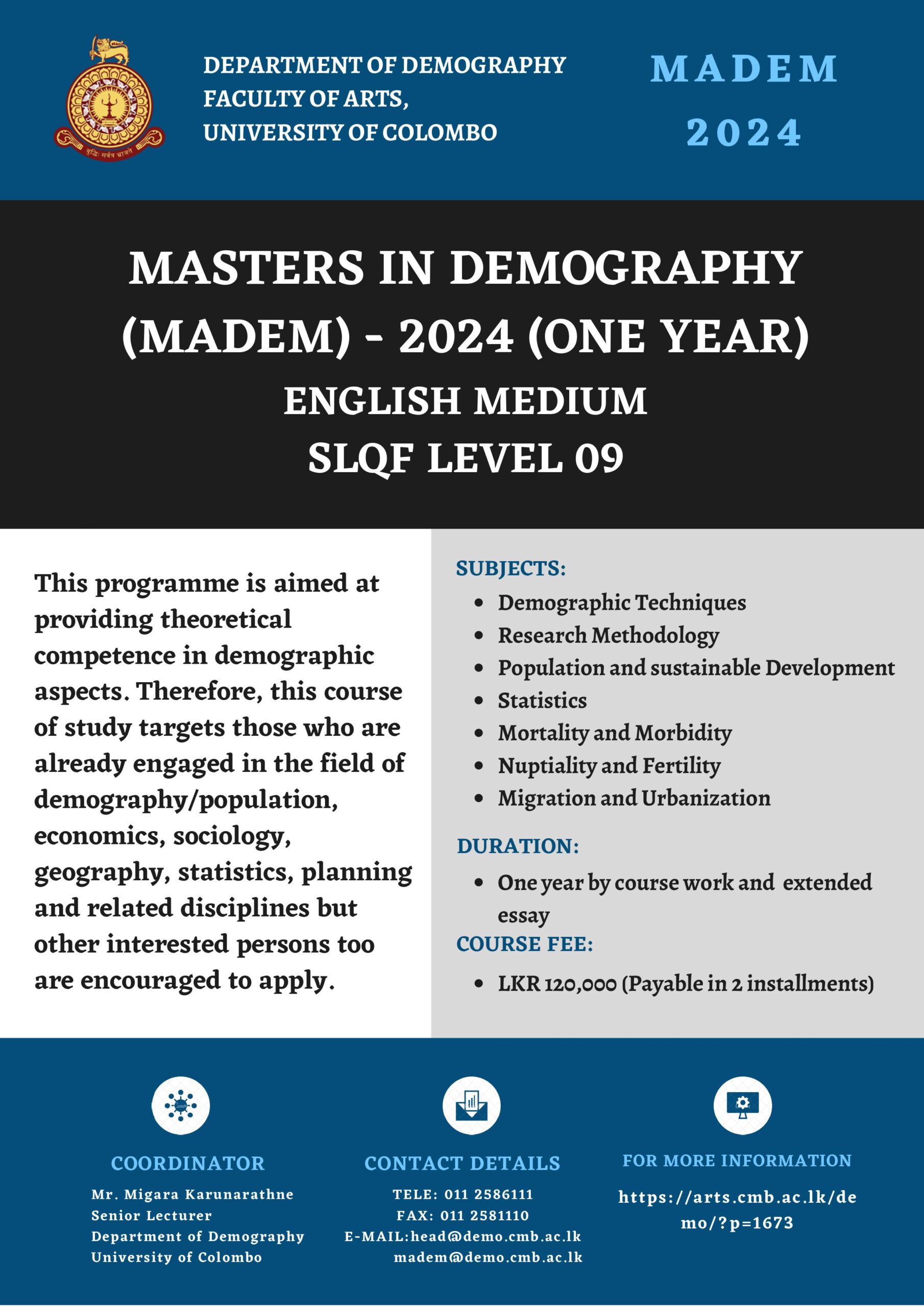 Study Programmes in Demography-2023
