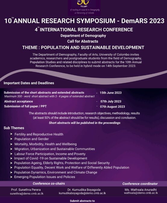 Annual Research Conference (International) – DemARS 2023
