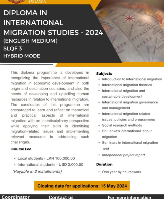Study Programmes | Diploma in International Migration Studies (Dip. in IMS) – 2024