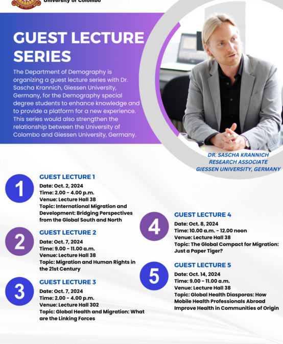 Guest Lecture Series-international migration and global health.