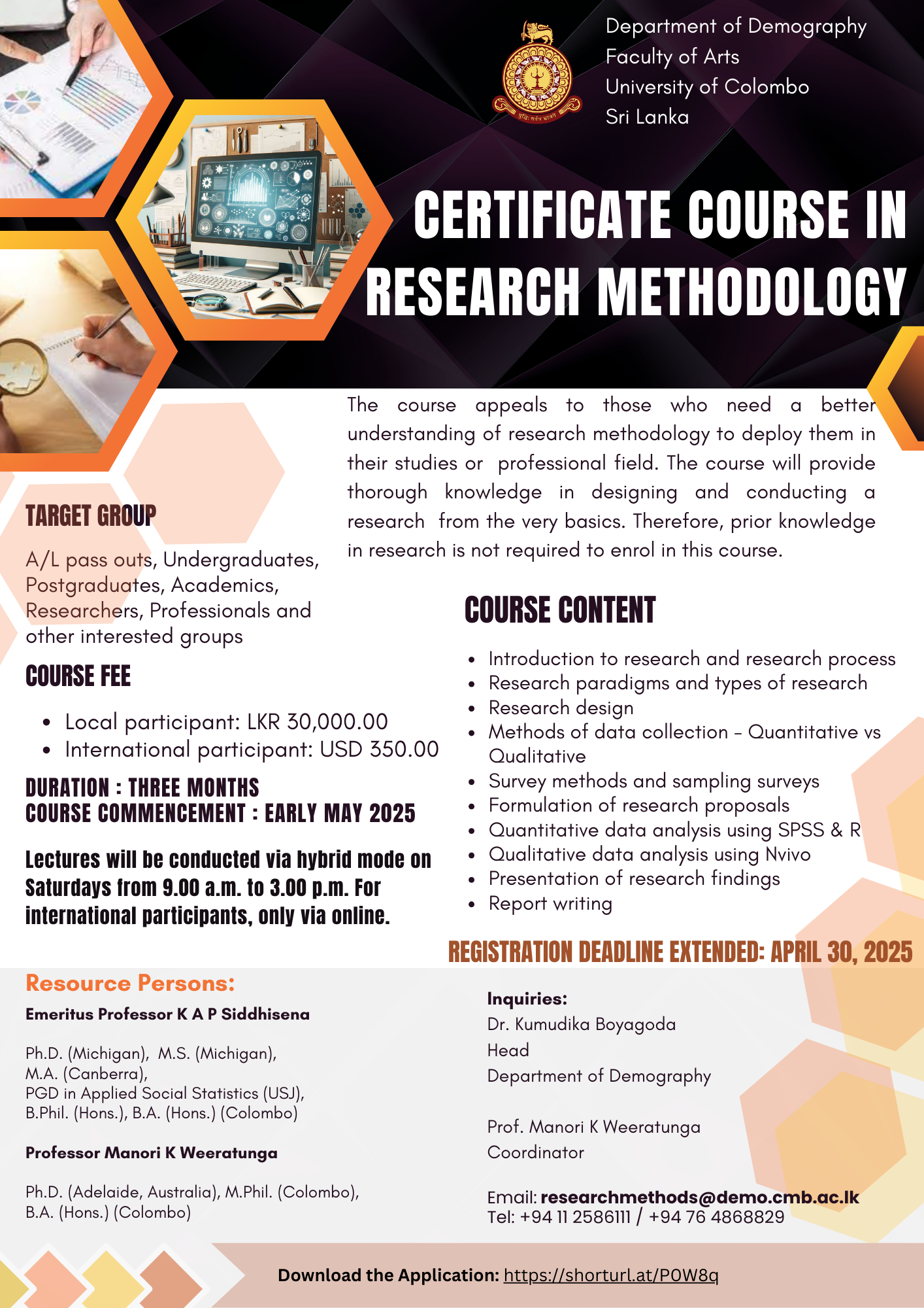 Certificate Course in Research Methodology – 2025