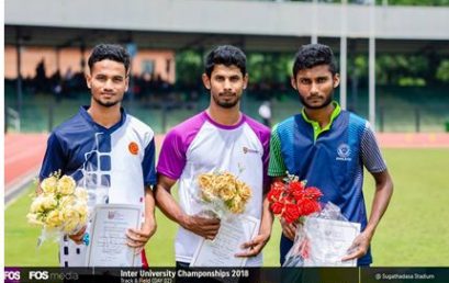 M.S.N. Kumara brings honor to the University – Inter University Championship 2018