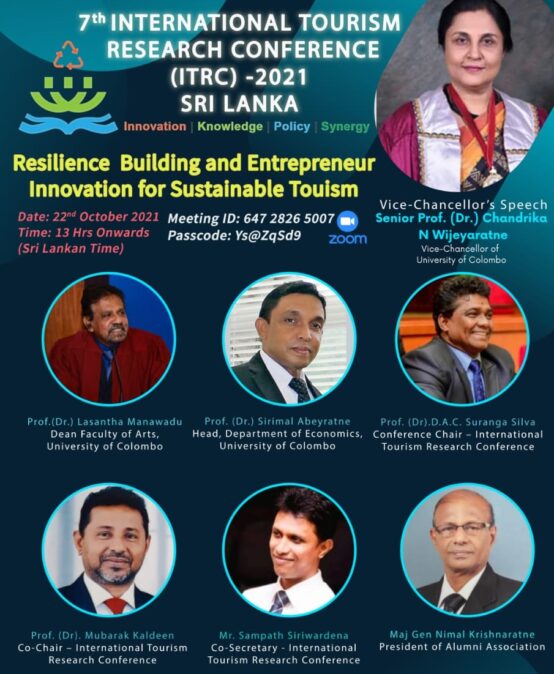 7th Consecutive International Tourism Research Conference (ITRC) – 22nd Oct.