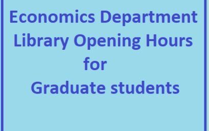 Library Opening Hours for Graduate students