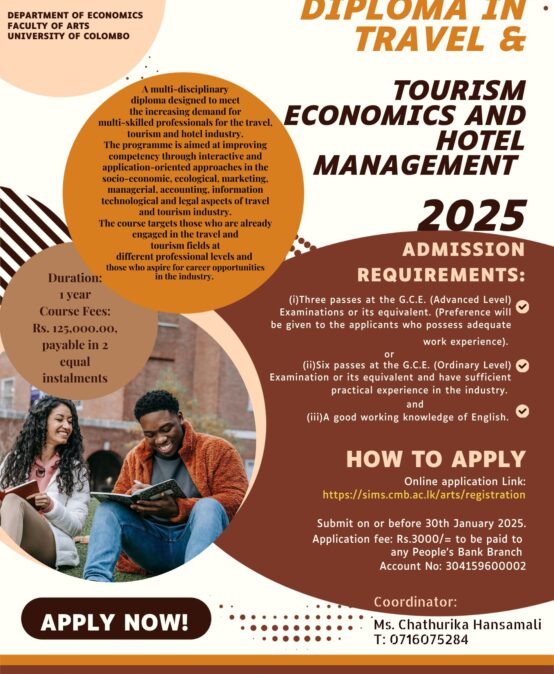 Diploma in Travel & Economics and Hotel Management – 2025