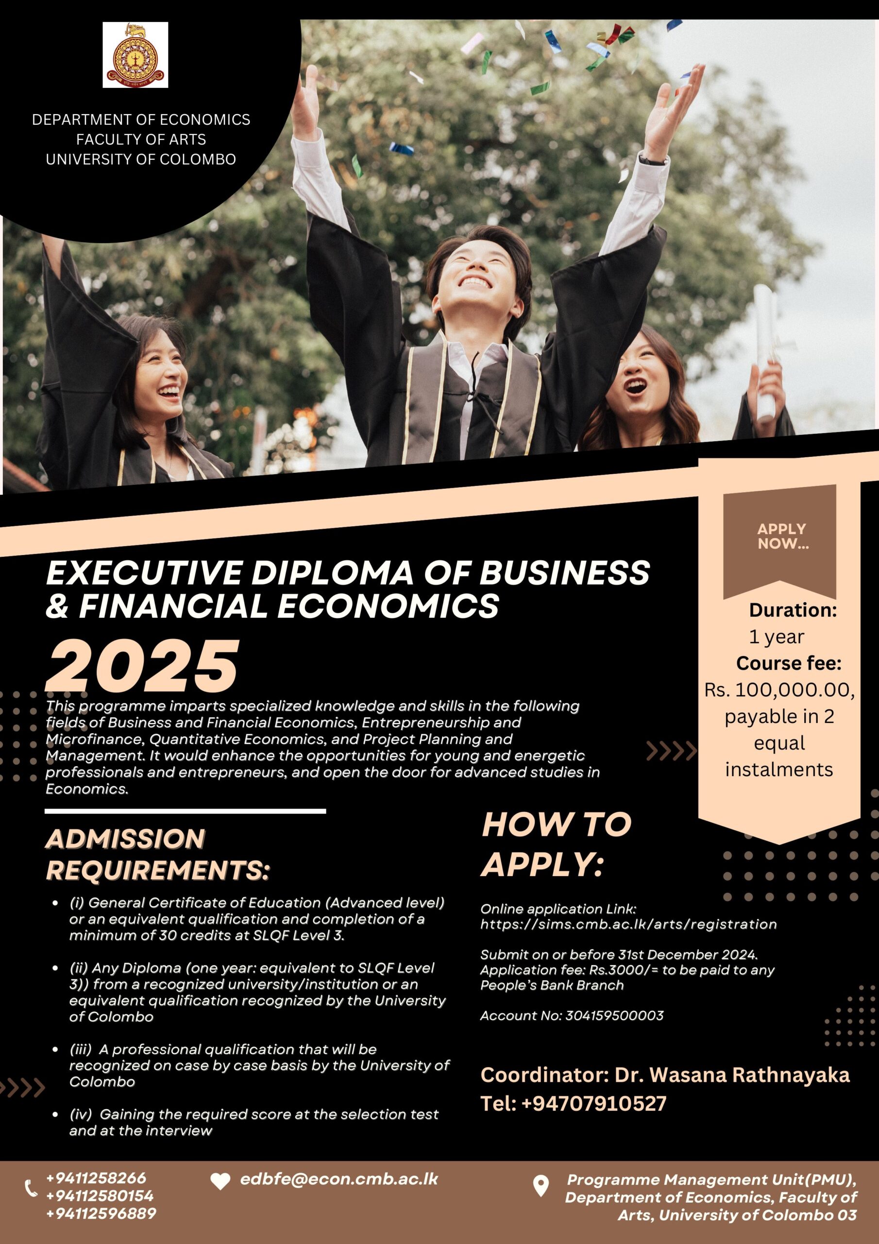 Executive Diploma of Business & Financial Economics 2025