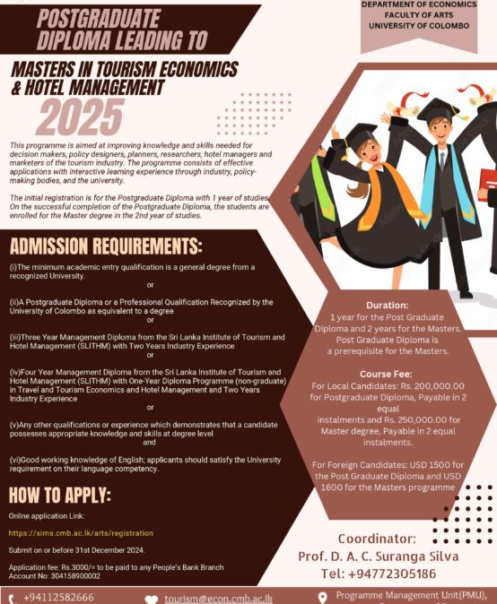 Master in Tourism Economics & Hotel Management Program 2025