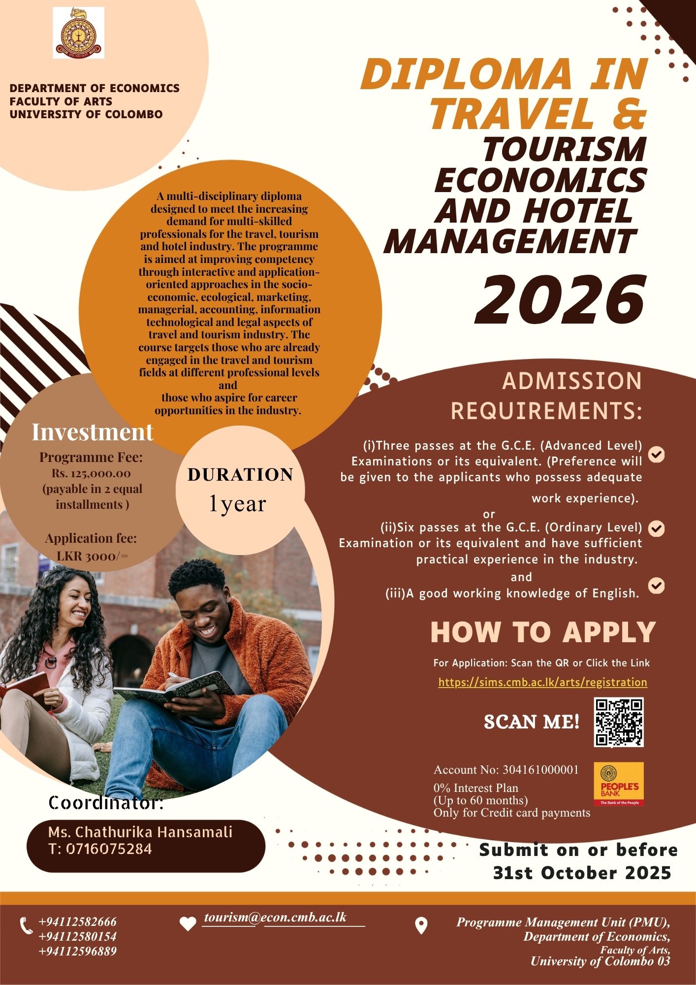 Diploma in Travel and Tourism Economics and Hotel Management