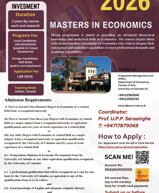 Master in Economics- 2026