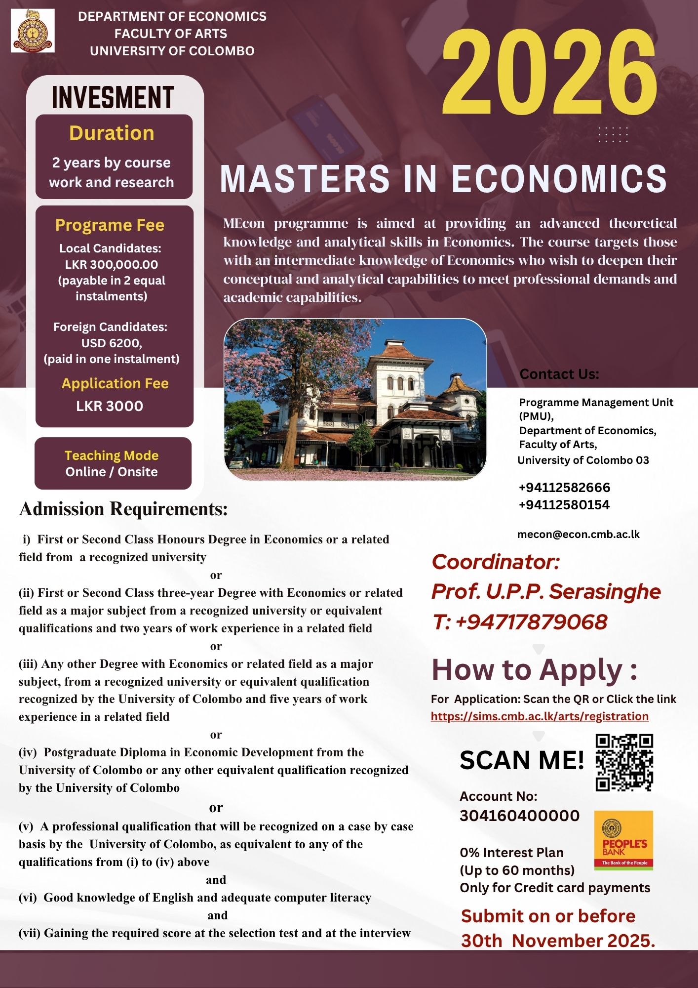 Master in Economics- 2026