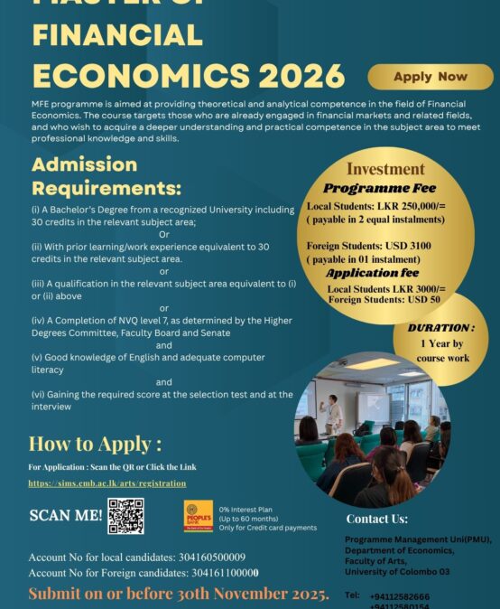 Master of Financial Economics – 2026