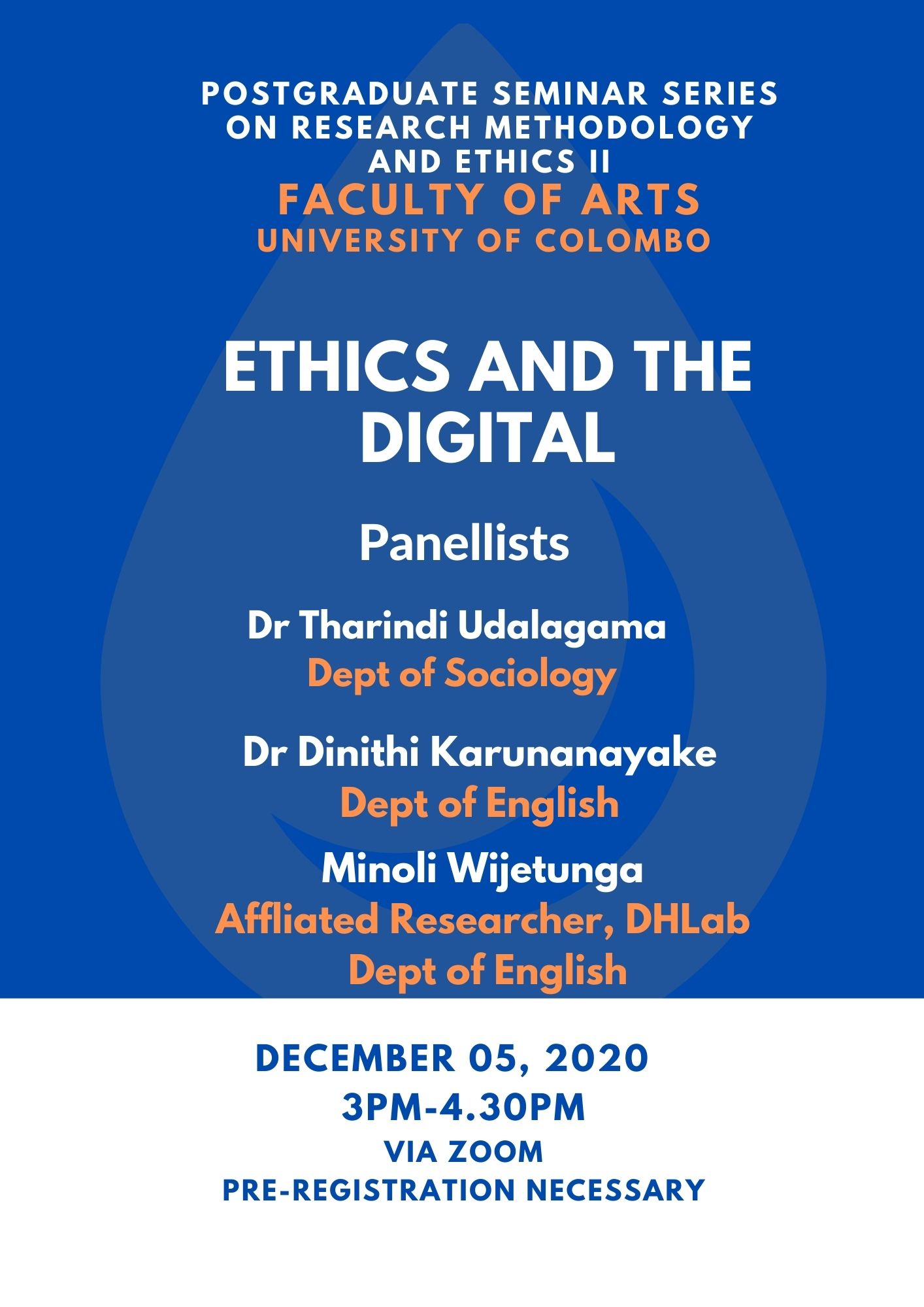 Ethics and the Digital – Postgraduate Seminar 2 – 05th Dec.