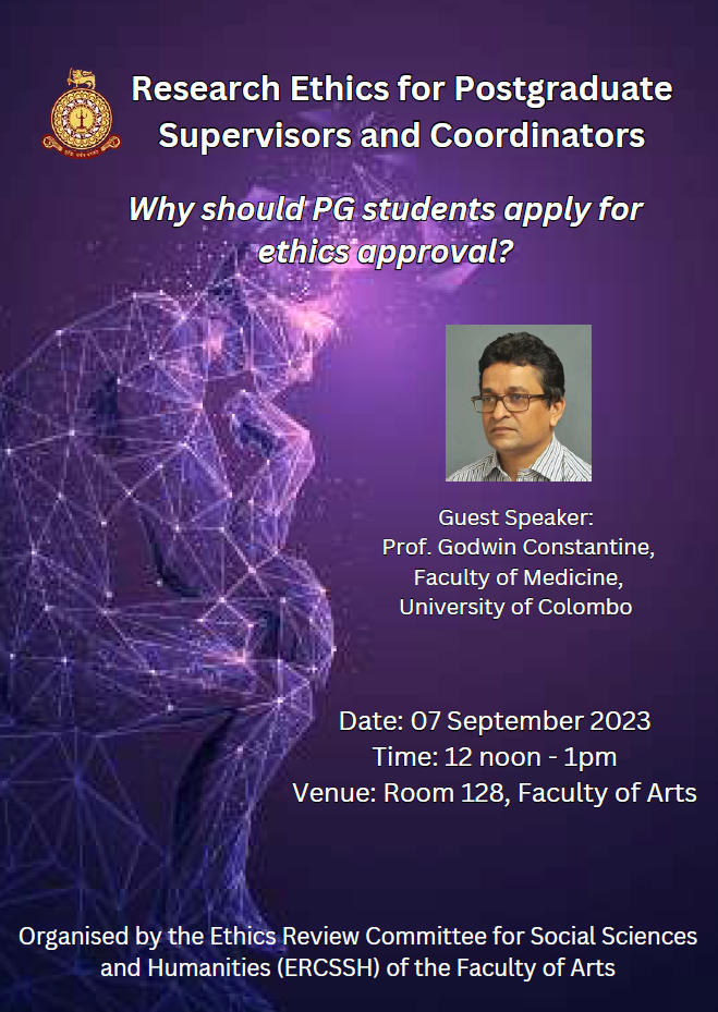 Guest lecture on ethics for PG students | 7th Sept 2023