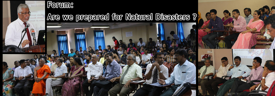 Forum : “Are we prepared for Natural Disasters ?