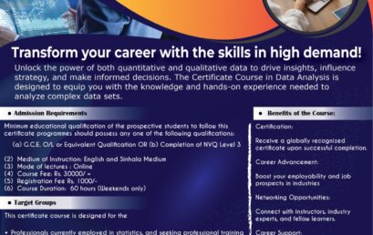 Certificate Course in Data Analysis (CCDA)