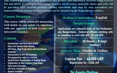 59th Certificate course in Geographic Information Systems