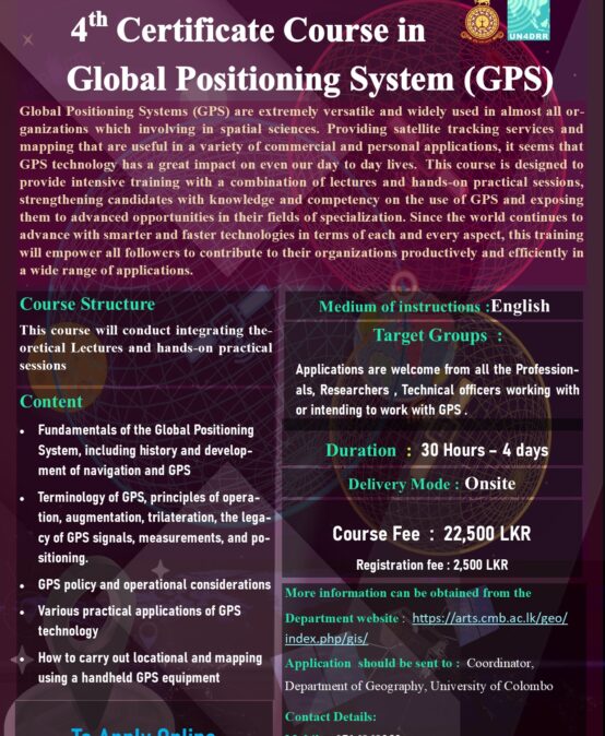 4th Certificate Course in Global Positioning System