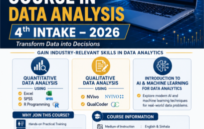 Certificate Course in Data Analysis (CCDA – 4th Intake) – University of Colombo