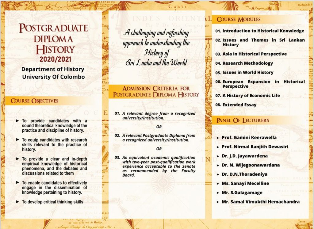 Postgraduate Diploma in History Department of History