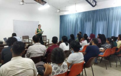 ” A talk on “Inventing Localized Catholicism: Historiography in Sri Lanka following SG Perera” was conducted by Josie Portz, a Ph.D. student at the University of Arizona, on January 8, 2024, at Faculty of Arts, University of Colombo.”