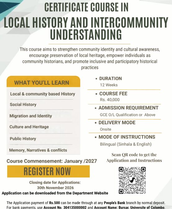 Certificate course in Local History and Intercommunity Understanding