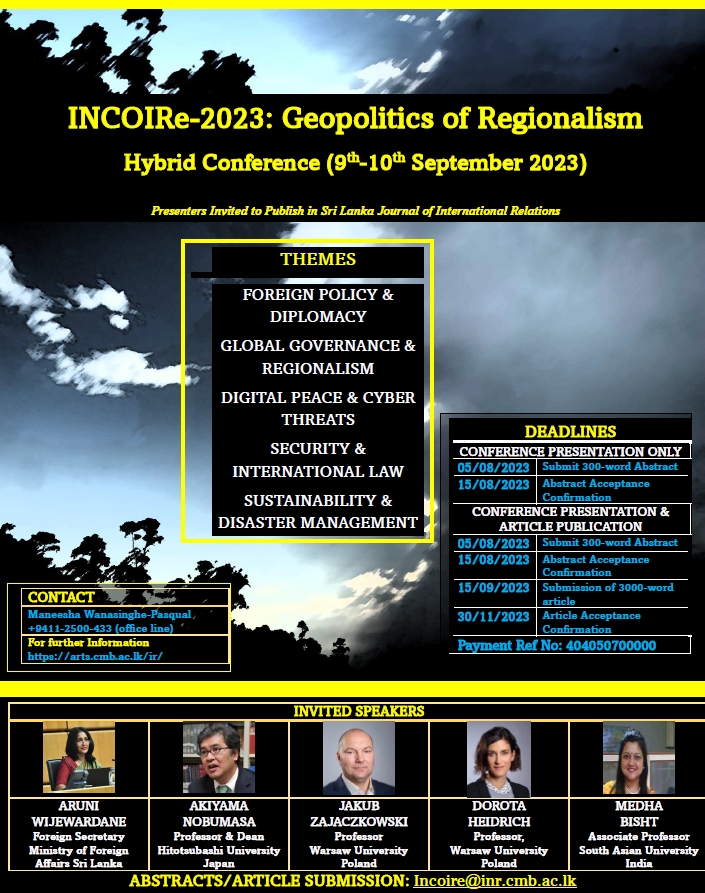 International Conference | Deadline for abstracts submission has been extended upto 13th August