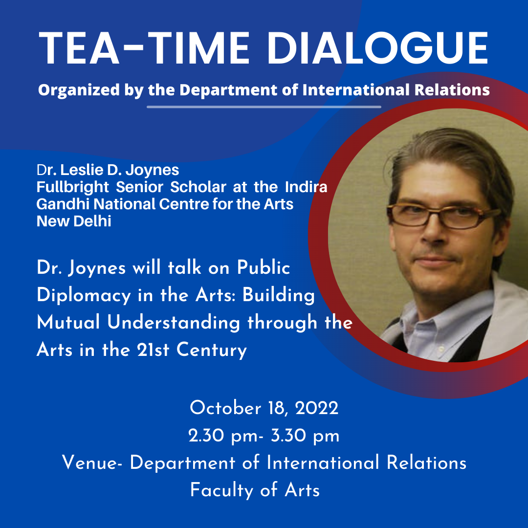 Tea Time Dialogue with Dr Leslie D Joynes
