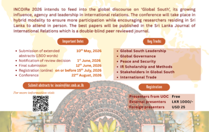 International Conference in International Relations – 2026