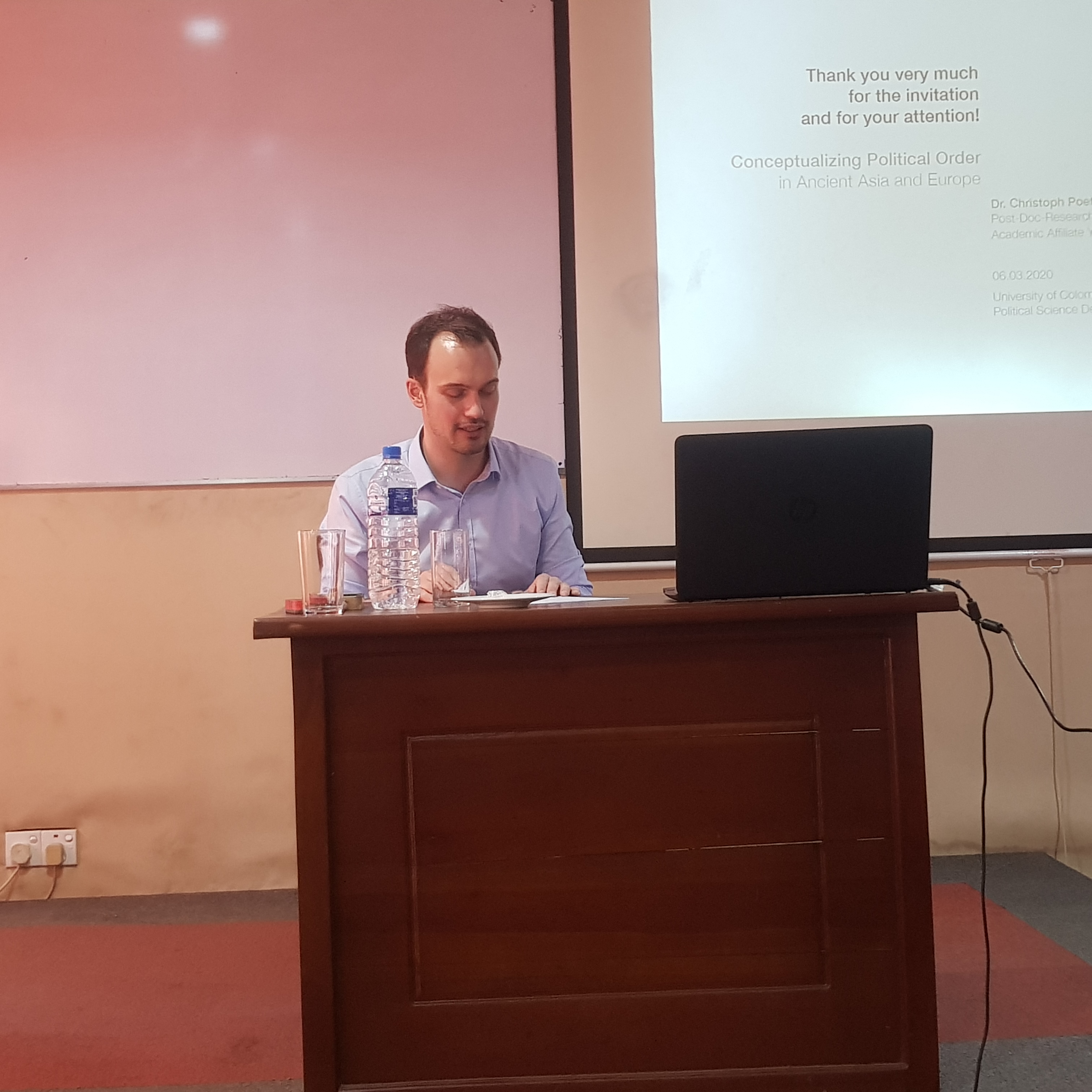 Guest Lecture on  “Conceptualising Political Order in Ancient Europe and Asia”