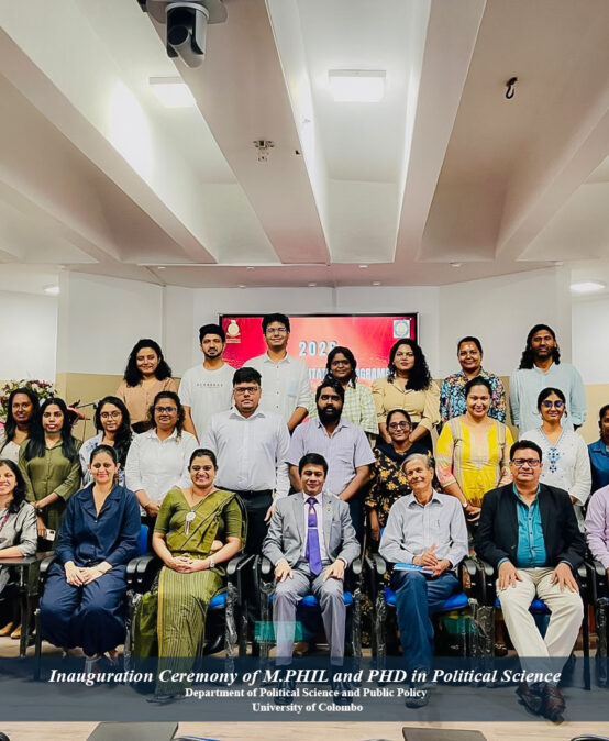 Inauguration of the MPhil and PhD Programmes in Political Science at the University of Colombo