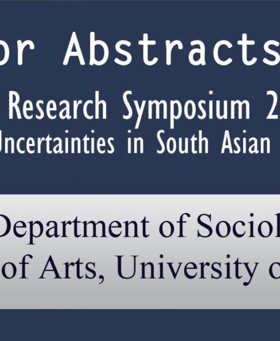 International Research Symposium 2022 –  Contemporary Uncertainties in South Asian Societies