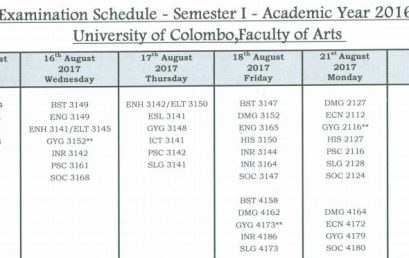 Final Examination – Semester 1 – Academic Year 2016/2017