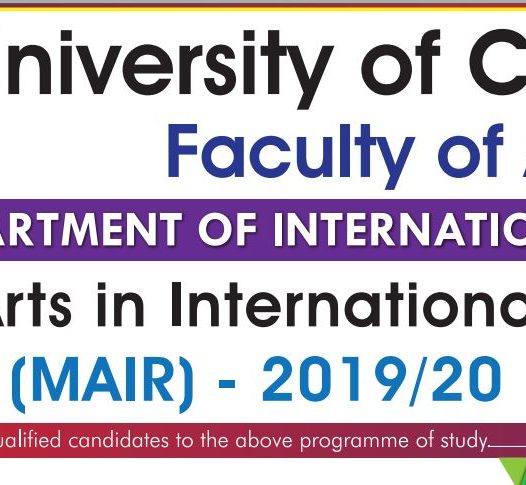 Master of Arts in International Relations – 2019/2020