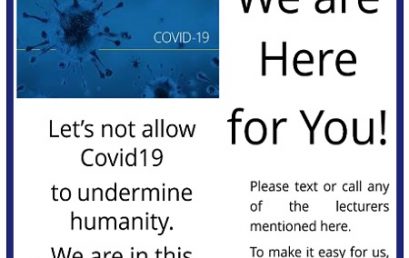 COVID 19 – Student Support Programme