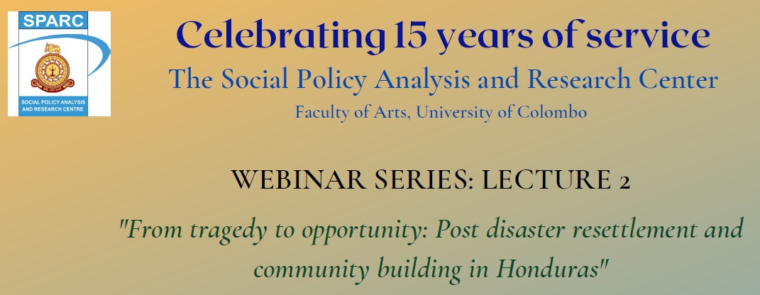 Webinar Series – Lecture 2 – “From tragedy to opportunity” -30th April