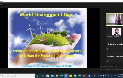 Guest Lecture on ‘Pollution Sources and Dominating Factors on Urban Air Pollution in Sri Lanka’ – 05th June