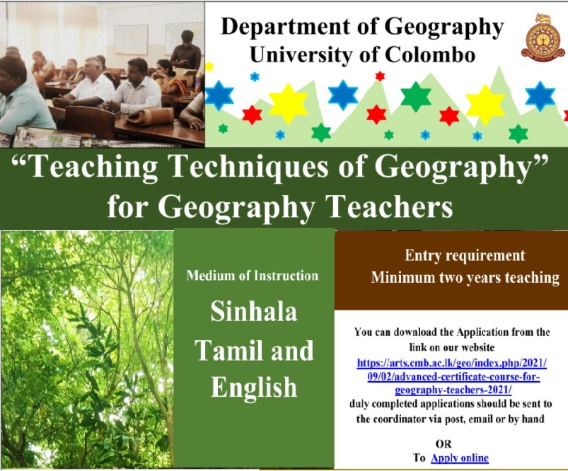 Advanced Certificate Course for Geography Teachers – 2021