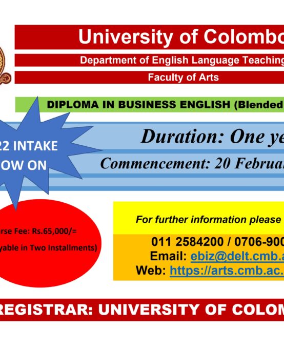 Diploma in Business English (Blended Mode) – 2022 intake