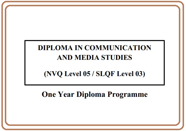 Diploma in Communication & Media Studies – 2022
