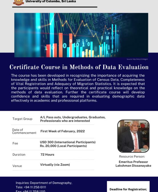 Certificate Course in Methods of Data Evaluation