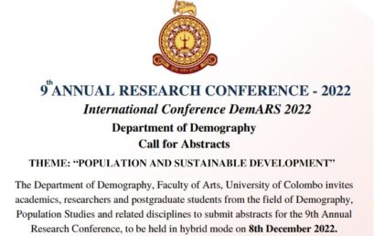 9th Annual Research Conference – DemARS 2022 – 08th Dec.