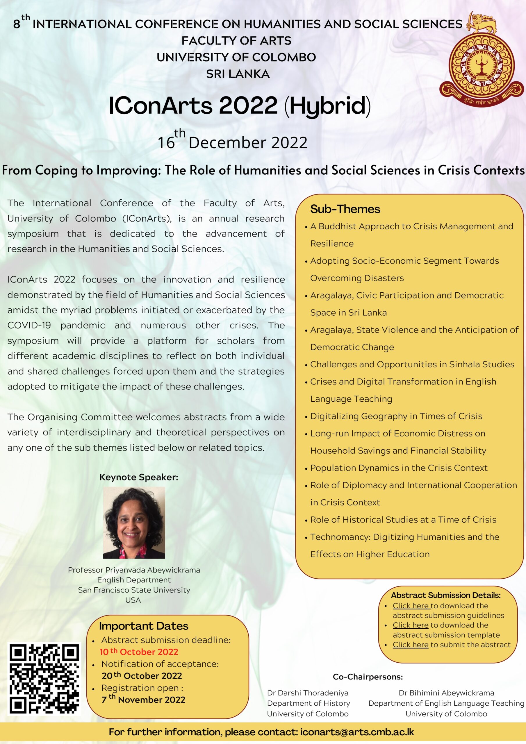8th International Conference on Humanities and Social Sciences – 16th Dec.