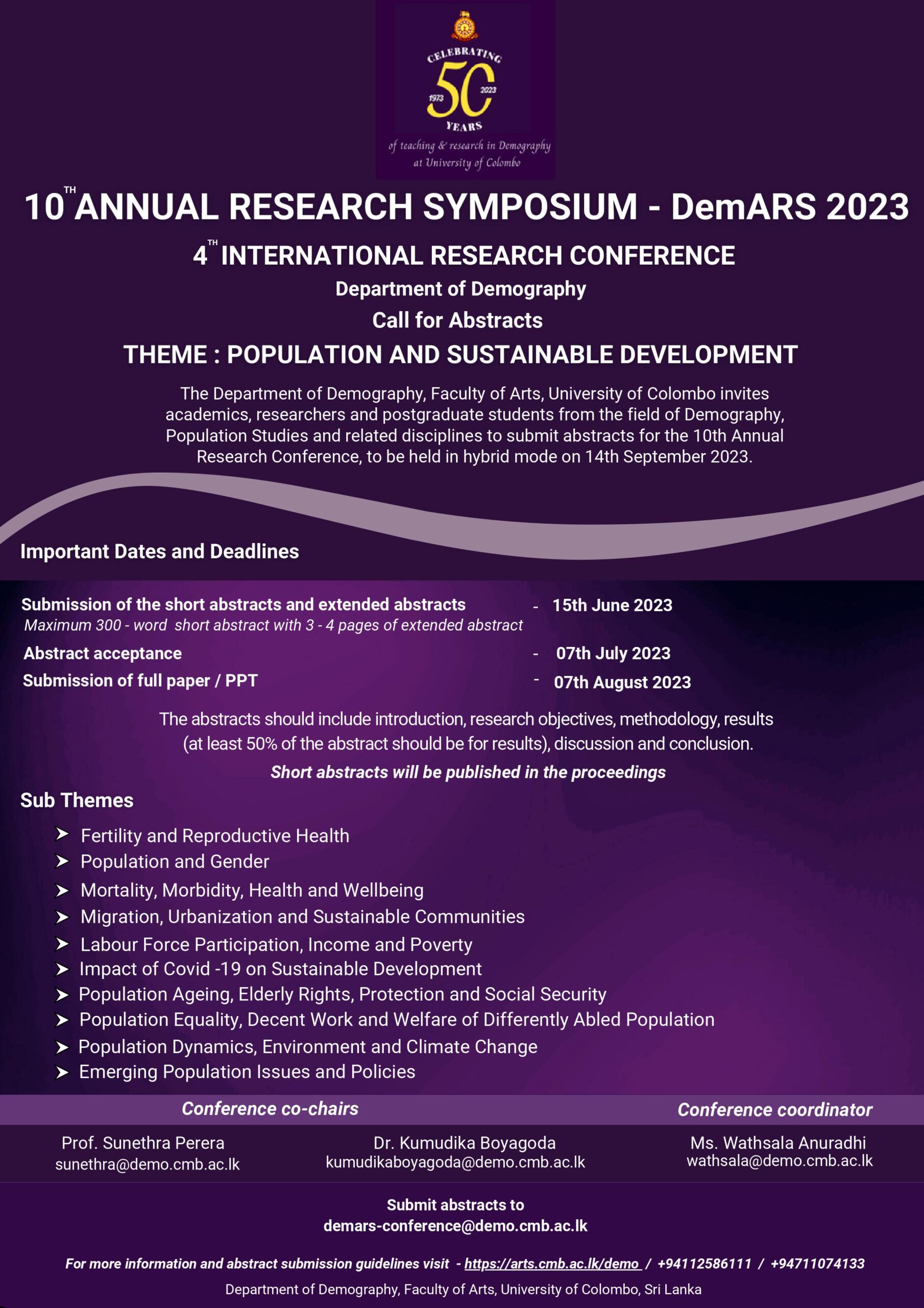 Annual Research Conference (International) – DemARS 2023