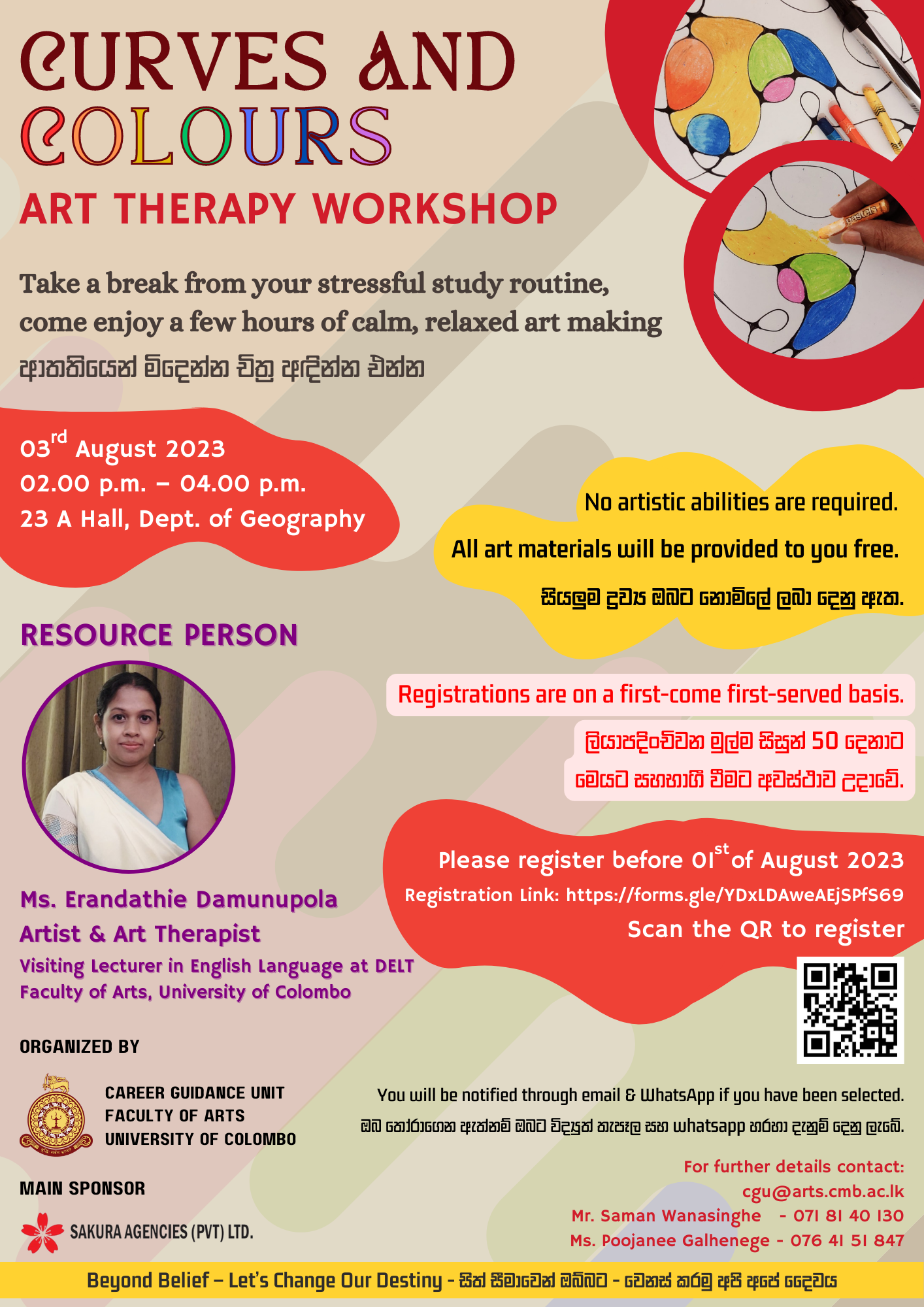 Curves & Colours – An Art Therapy Workshop